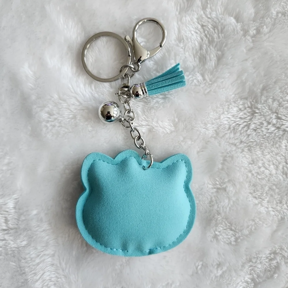Hello Kitty Blue Rhinestone Keychain Bag Charm